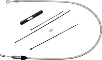 Magnum Shielding Polished Stainless Quick Connect Upper Clutch Cable