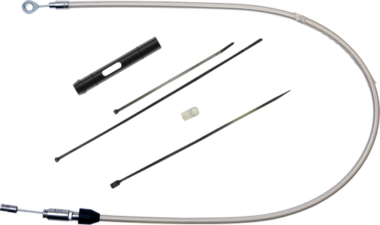 Magnum Shielding Polished Stainless Quick Connect Upper Clutch Cable