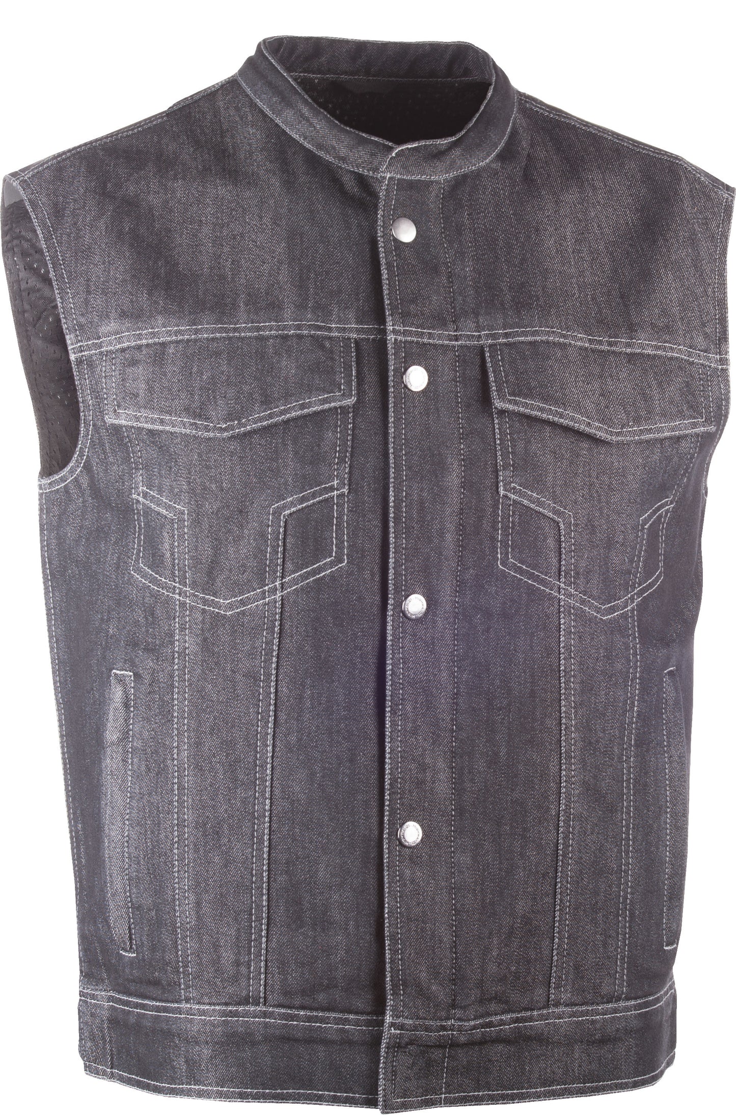 HIGHWAY 21 Iron Sights Club Collar Denim Vest