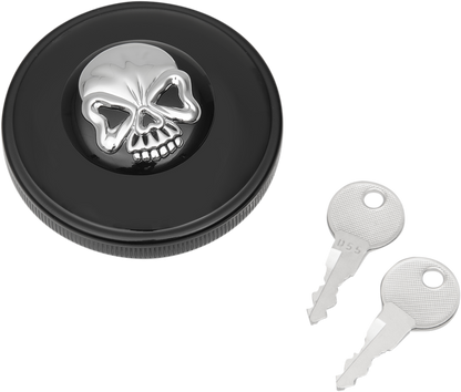 Drag Specialties Screw-In Locking Skull Gas Cap