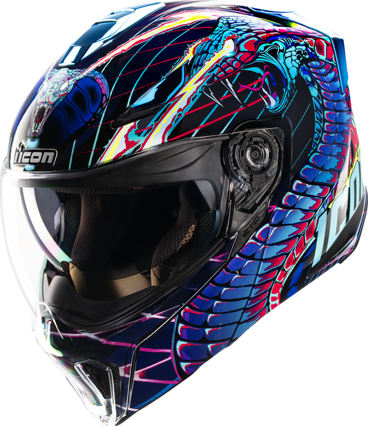 Icon Threshold Synthwave Lazer Cobra Modular Helmet