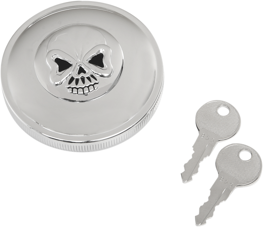 Drag Specialties Screw-In Locking Skull Gas Cap