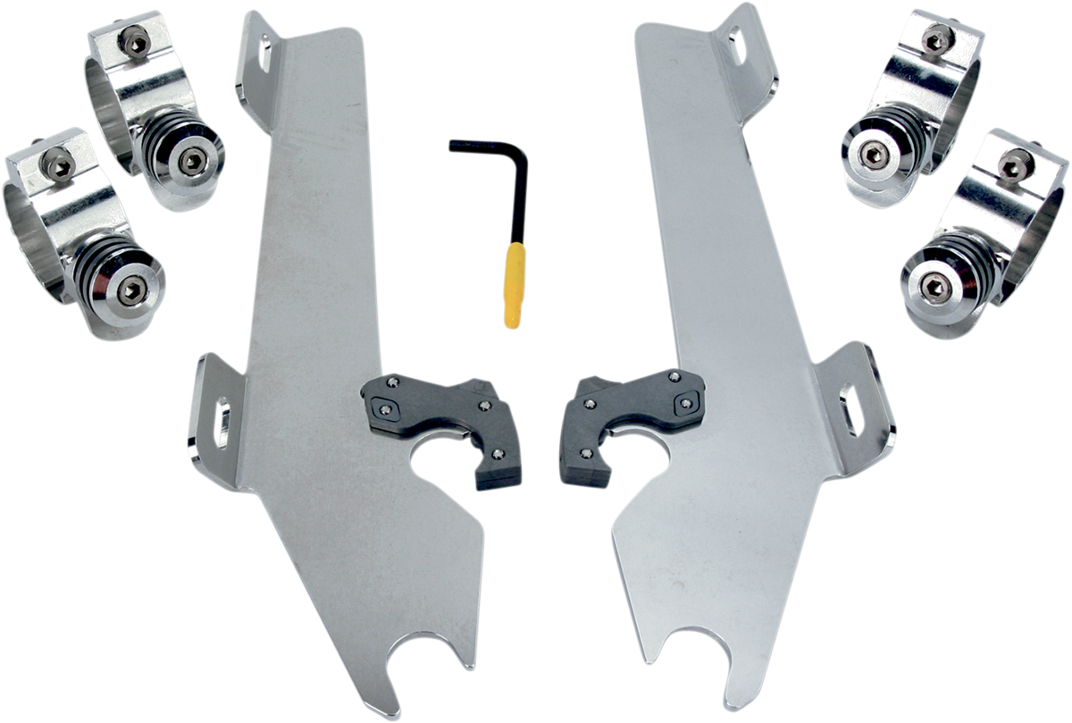 Memphis Shades Windshield Batwing Trigger-Lock Complete Mount Kit