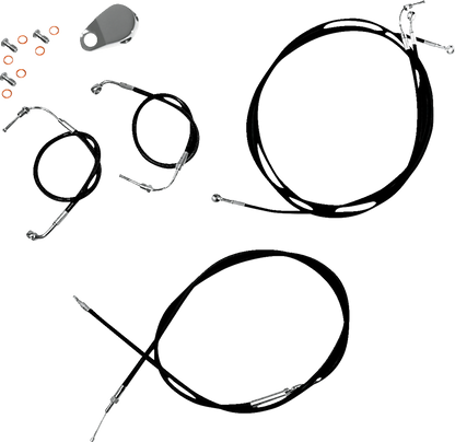 LA Choppers Standard Black Vinyl Handlebar Cable/Brake Line Kit