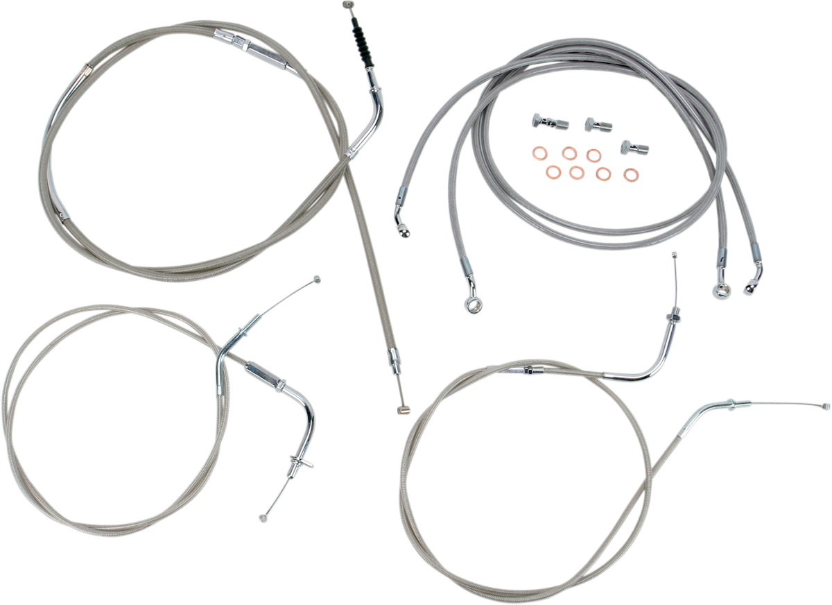 Baron Stainless Handlebar Cable/Line Kit