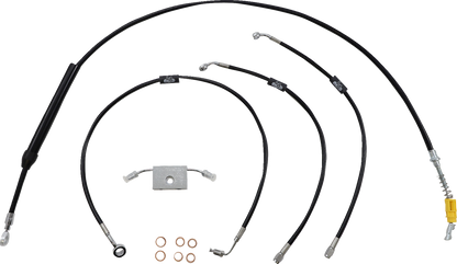 LA Choppers Standard Black Vinyl Handlebar Cable/Brake Line Kit