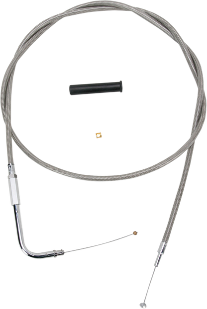 Drag Specialties Stainless Braided Throttle Cable