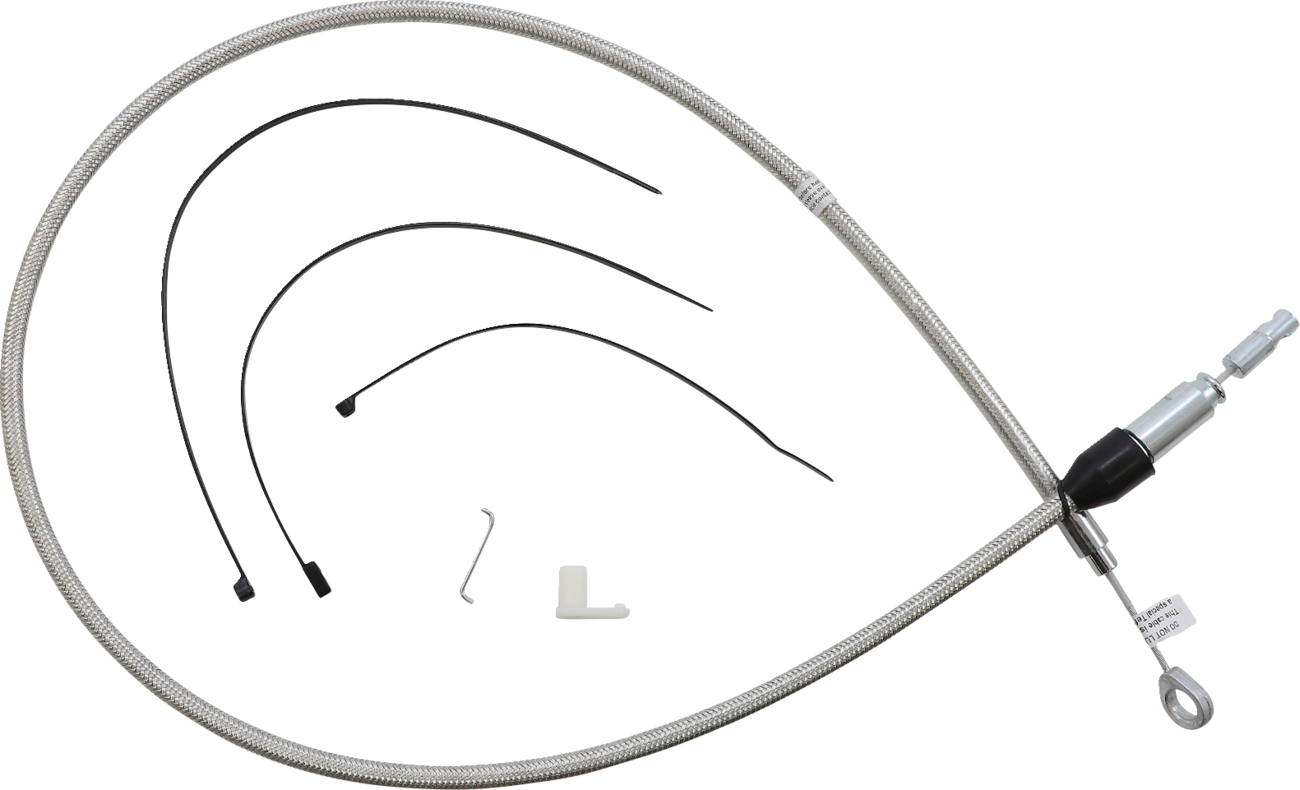 Magnum Shielding Polished Stainless Quick Connect Upper Clutch Cable