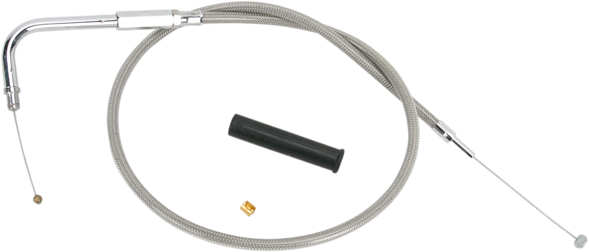 Drag Specialties Stainless Braided Throttle Cable