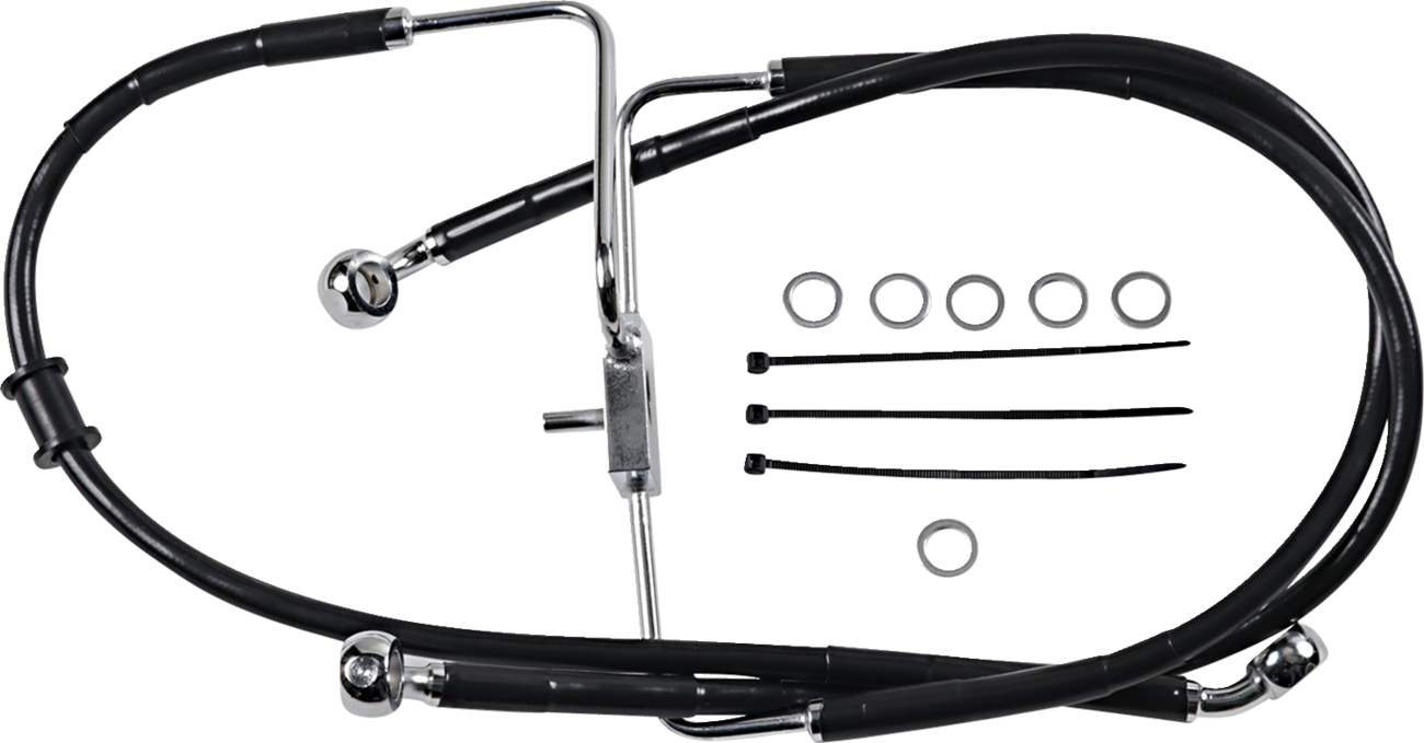Drag Specialties Extended Length Stainless Steel Brake Line