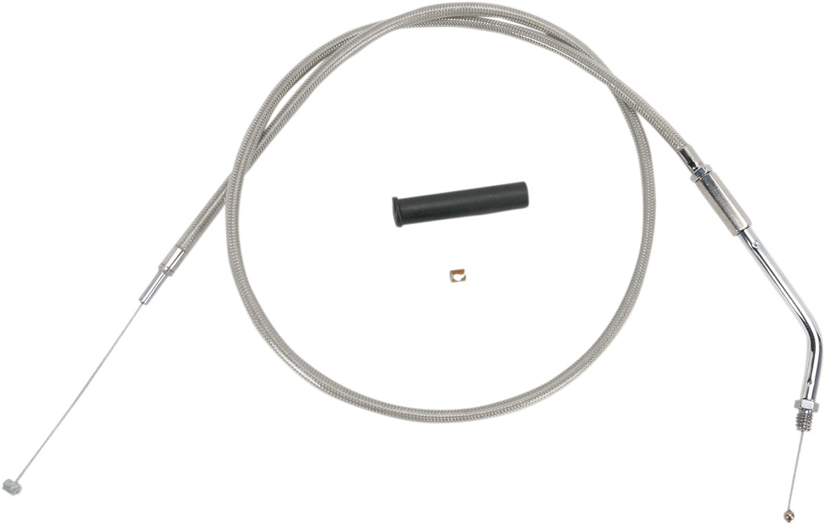 Drag Specialties Stainless Braided Throttle Cable