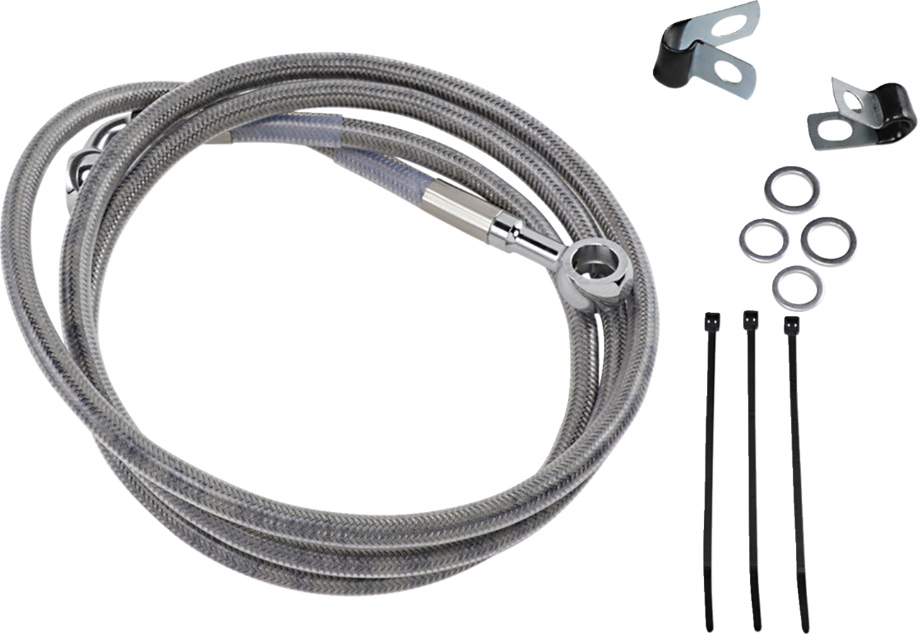 Drag Specialties Extended Length Stainless Steel Brake Line Kit