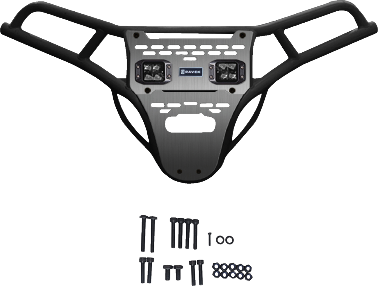 Ravek Front Bumper/Skid Plate with White Lights