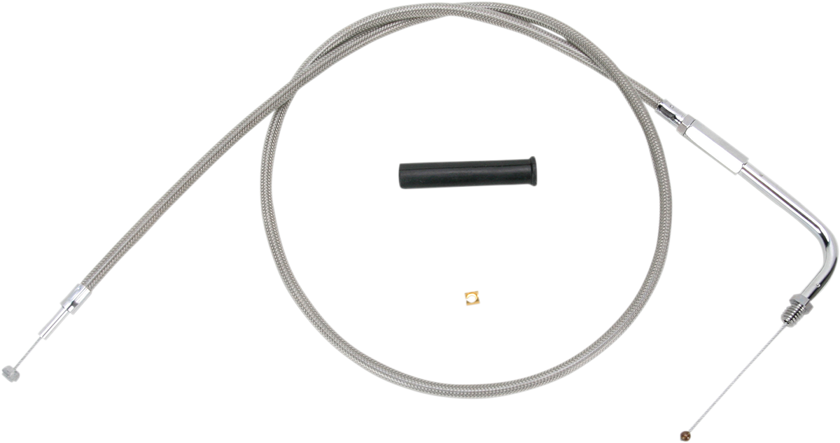 Drag Specialties Stainless Braided Throttle Cable