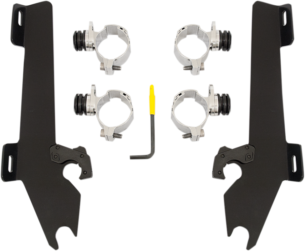 Memphis Shades Windshield Batwing Trigger-Lock Complete Mount Kit