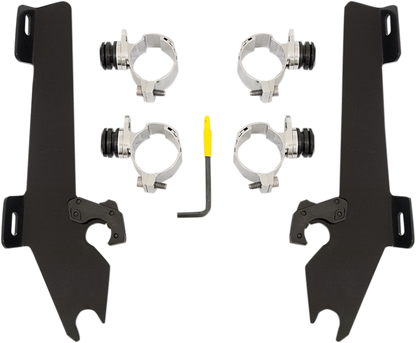 Memphis Shades Windshield Batwing Trigger-Lock Complete Mount Kit