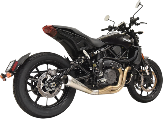 Bassani Xhaust 4" Short Megaphone Muffler without Catalytic Converter - Low Mount