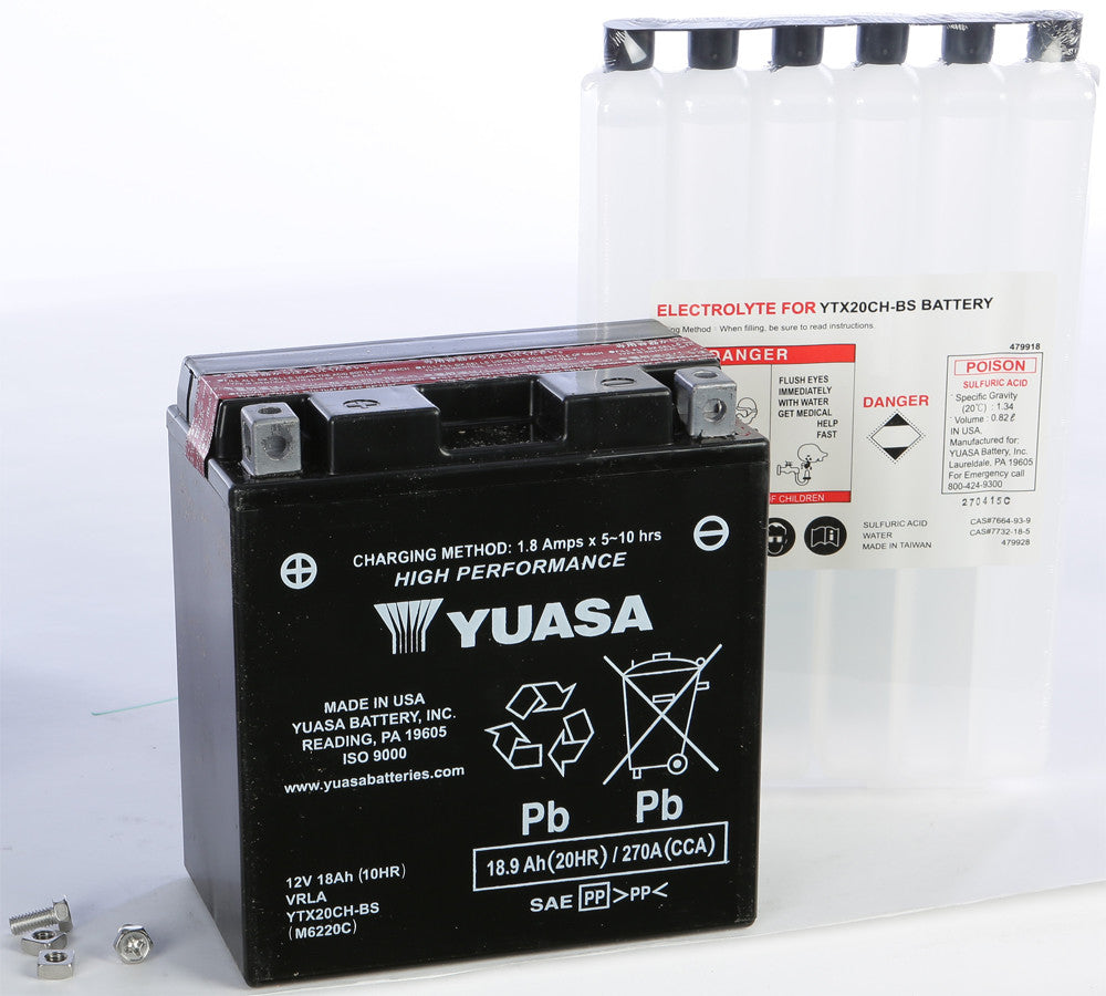 YUASA AGM Maintenance Free Battery
