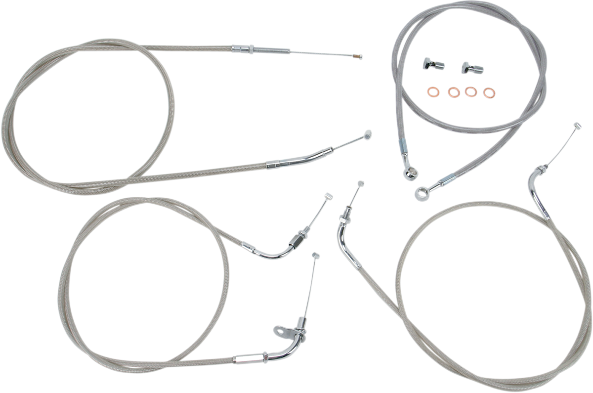 Baron Stainless Handlebar Cable/Line Kit