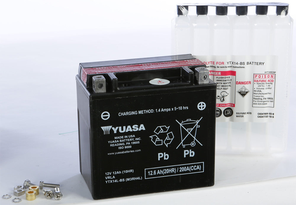 YUASA AGM Maintenance Free Battery