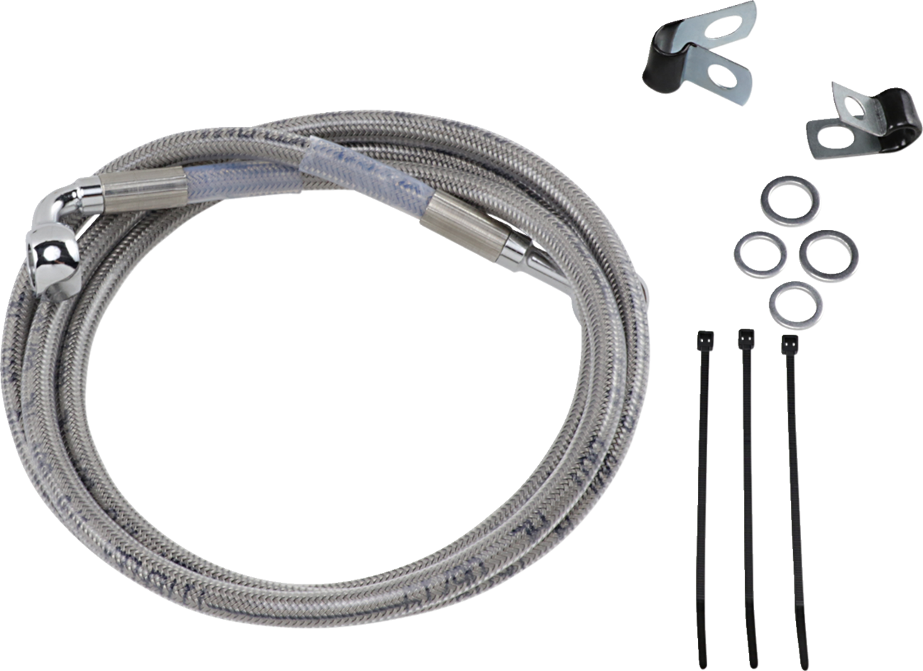 Drag Specialties Extended Length Stainless Steel Brake Line Kit