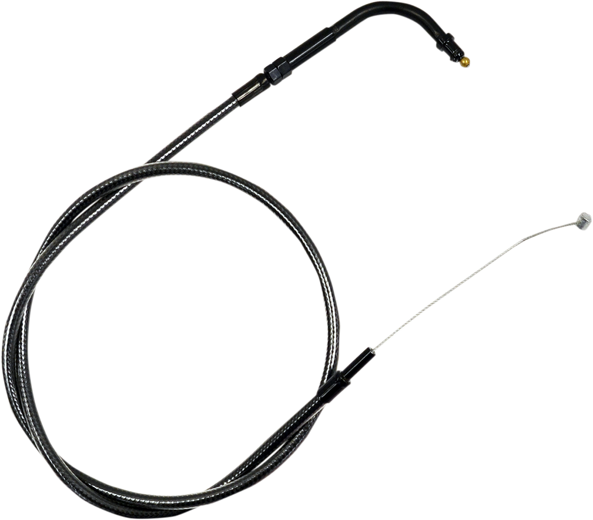 LA Choppers Midnight Braided Handlebar Throttle Cable