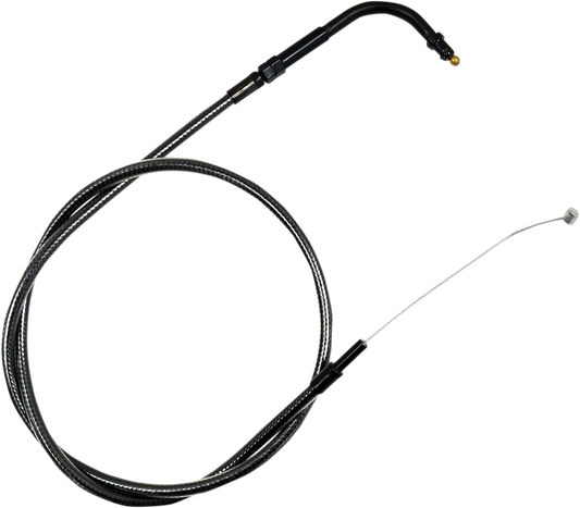 LA Choppers Midnight Braided Handlebar Throttle Cable