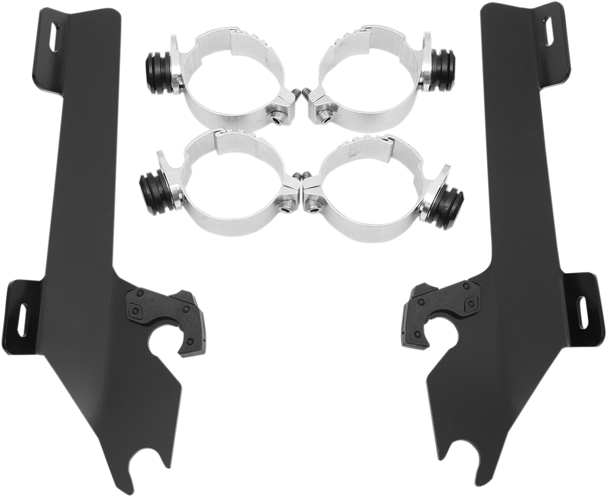 Memphis Shades Windshield Batwing Trigger-Lock Complete Mount Kit