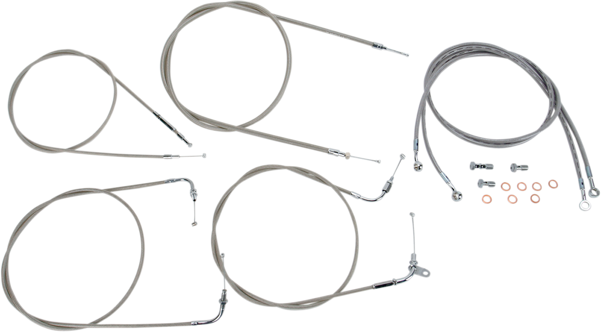 Baron Stainless Handlebar Cable/Line Kit