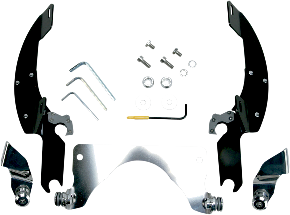 Memphis Shades Windshield Batwing Trigger-Lock Complete Mount Kit