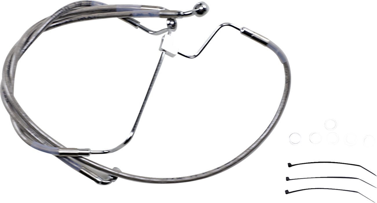 Drag Specialties Extended Length Stainless Steel Brake Line Kit