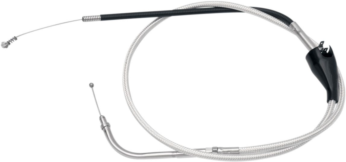 Magnum Shielding Sterling Chromite II Braided Idle Cable for Harley-Davidson