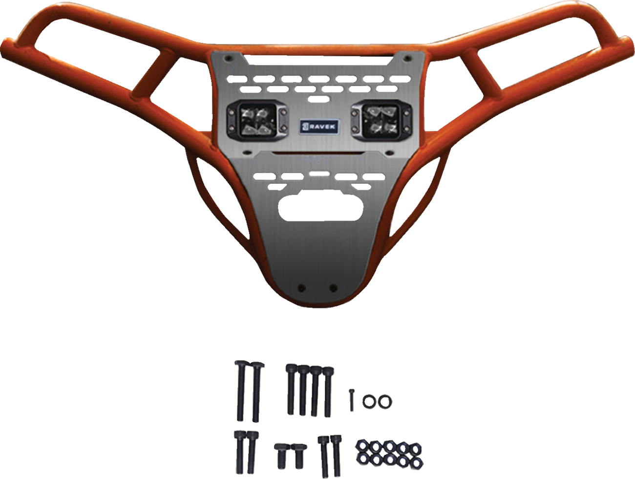 Ravek Front Bumper/Skid Plate with White Lights