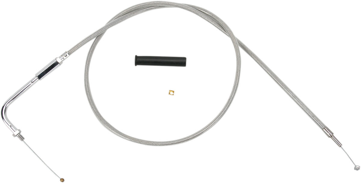 Drag Specialties Stainless Braided Throttle Cable