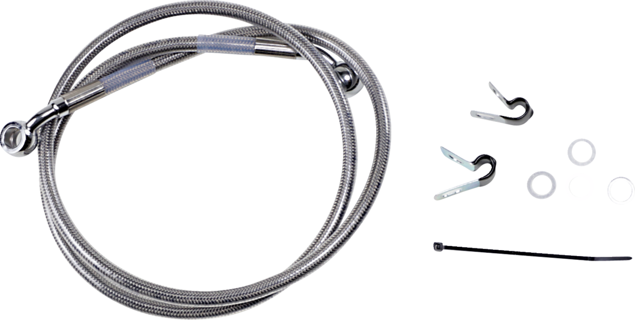 Drag Specialties Extended Length Stainless Steel Brake Line Kit