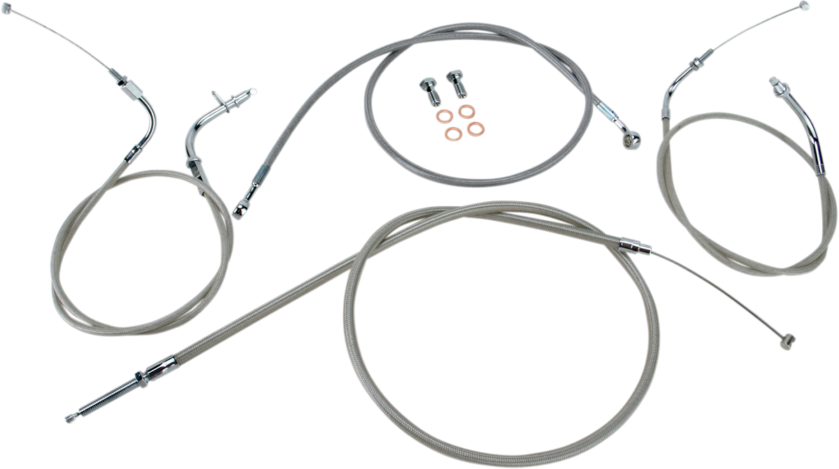 Baron Stainless Handlebar Cable/Line Kit