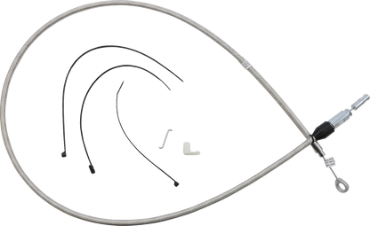 Magnum Shielding Polished Stainless Quick Connect Upper Clutch Cable