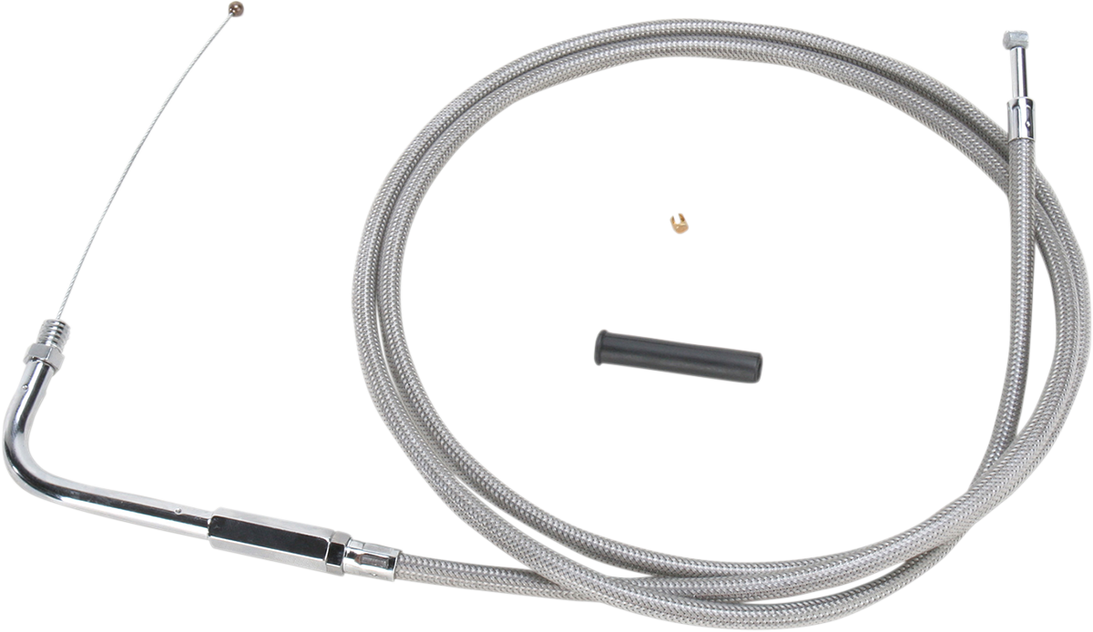 Drag Specialties Stainless Braided Throttle Cable