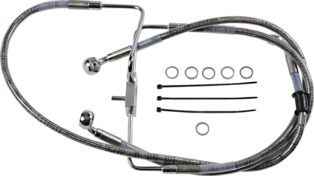 Drag Specialties Extended Length Stainless Steel Brake Line