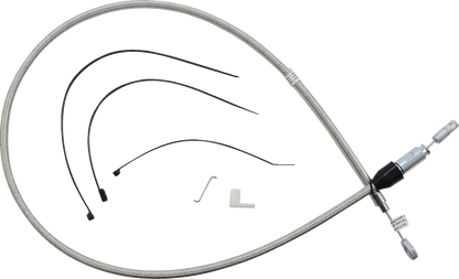 Magnum Shielding Polished Stainless Quick Connect Upper Clutch Cable