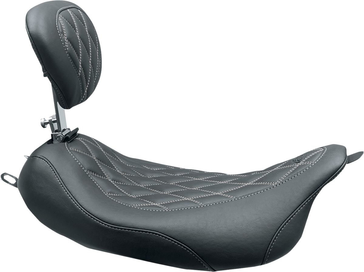 Mustang Wide Tripper Solo Seat - w/ Drivers Backrest