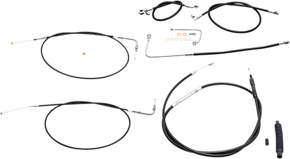LA Choppers Standard Black Vinyl Handlebar Cable/Brake Line Kit