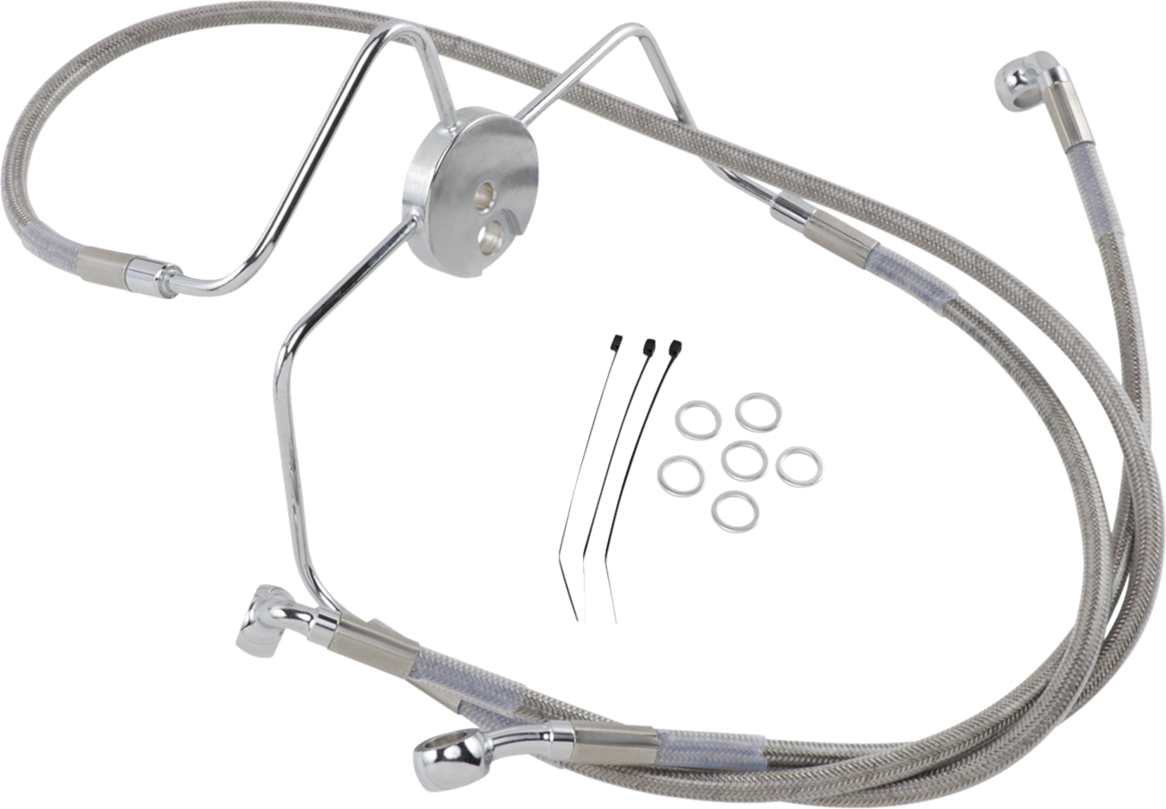 Drag Specialties Extended Length Stainless Steel Brake Line Kit