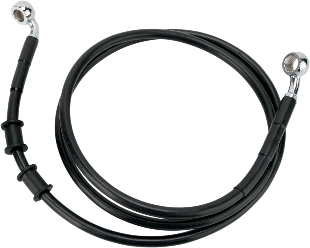 Drag Specialties Extended Length Black Vinyl Brake Line Kit