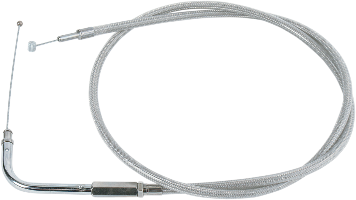 Drag Specialties Stainless Braided Throttle Cable