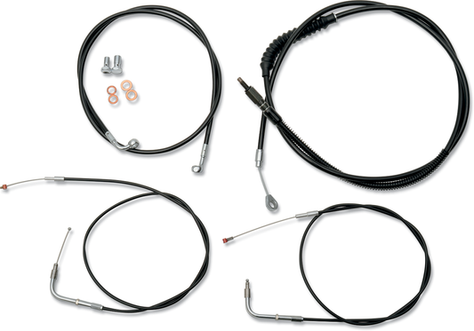 LA Choppers Standard Black Vinyl Handlebar Cable/Brake Line Kit
