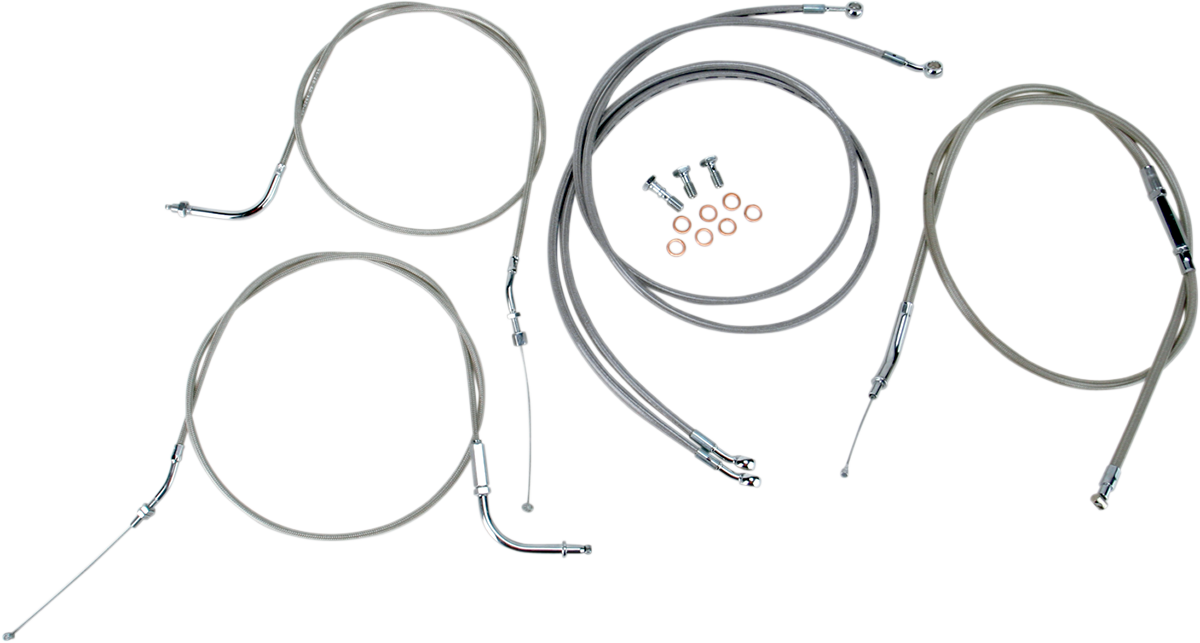 Baron Stainless Handlebar Cable/Line Kit