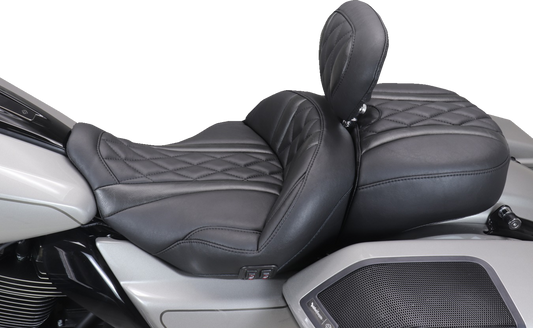 Mustang Heated Super Touring One Piece 2-Up Seat