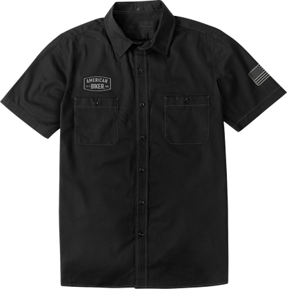 American Biker Biker Sam Contrast Stitch Shop Shirt