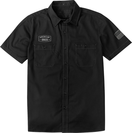 American Biker Biker Sam Contrast Stitch Shop Shirt